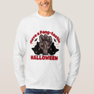 Camiseta Tenham Um Design De Mão De Monstro De Halloween Fa