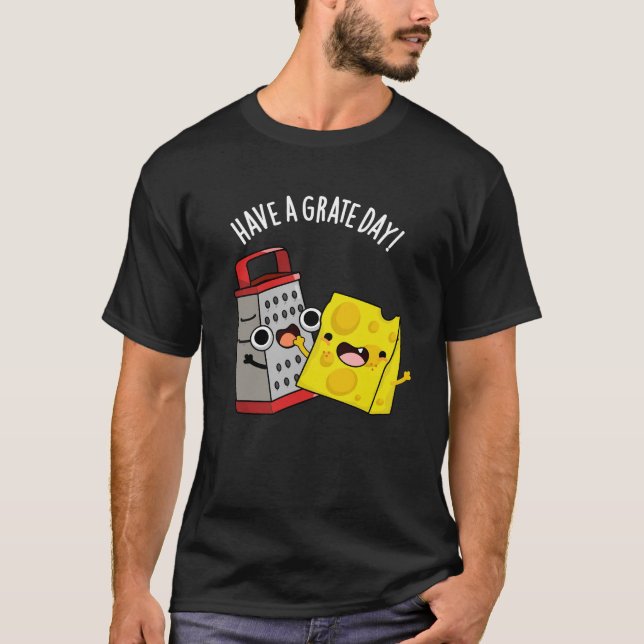 Camiseta Tenham Um Queijo Engraçado De Grau Escuro BG (Frente)