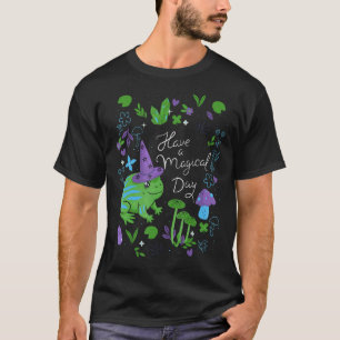 Camiseta Tenham Uma Arte Animal De Sapo Esotérica Cuta E Ma