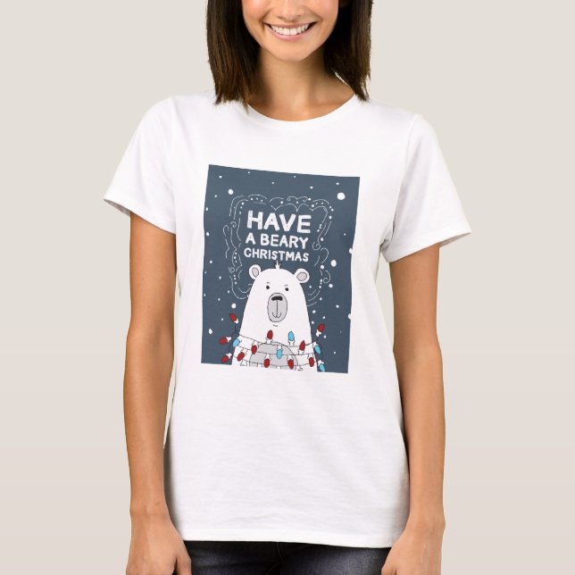 Camiseta Tenham uma ilustração da arte do urso polar de Nat (Frente)