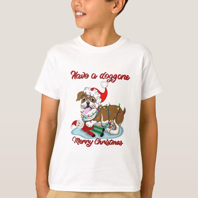 Camiseta Tenham Uma Noite Feliz De Natal Para As Luzes De N (Frente)