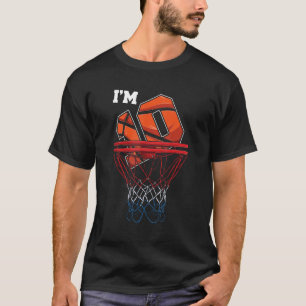 Camiseta Tenho 10 anos de idade. Jogo de Bola de Basquete