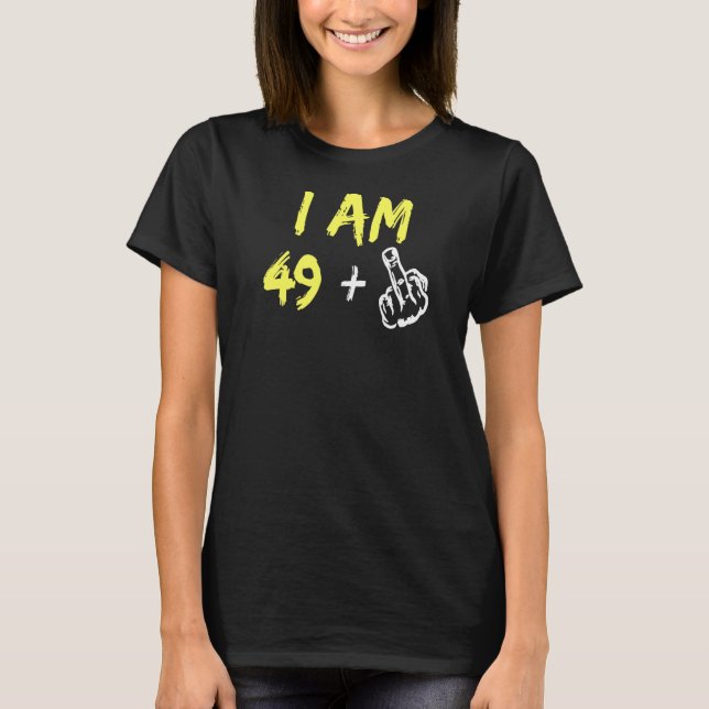 Camiseta Tenho 49 + Piada de Pai do dedo médio (Frente)