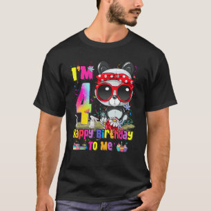 Camiseta Tenho 4 anos, 4 de aniversário, garotas adolescent