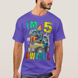 Camiseta Tenho 5 anos, é assim que eu faço o monstro do din