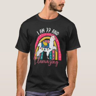 Camiseta Tenho 77 Anos E Lugando Alpaca Llama 77º