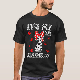 Camiseta Tenho 7 anos crianças Dalmacianos É o meu aniversá