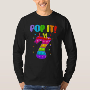 Camiseta Tenho 7 anos Feliz 7 de aniversário Pop de anivers