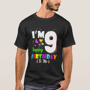 Camiseta Tenho 9 anos Feliz Aniversário Para Mim 9º Anivers