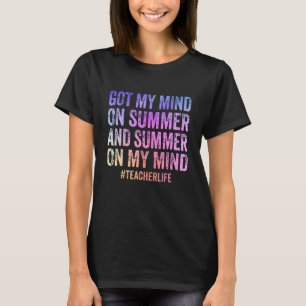 Camiseta Tenho a Mente na Vida de Professora de Verão   Pro