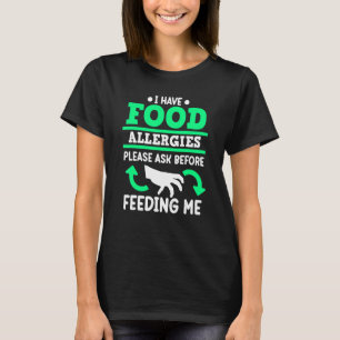Camiseta Tenho Alergias Comidas Alergia Sensibilidade Mês T