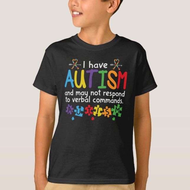 Camiseta Tenho Autismo e posso não responder verbal (Frente)