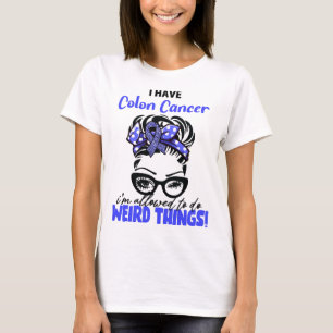 Camiseta Tenho Câncer de Cólon Estou Permitido Fazer Coisas