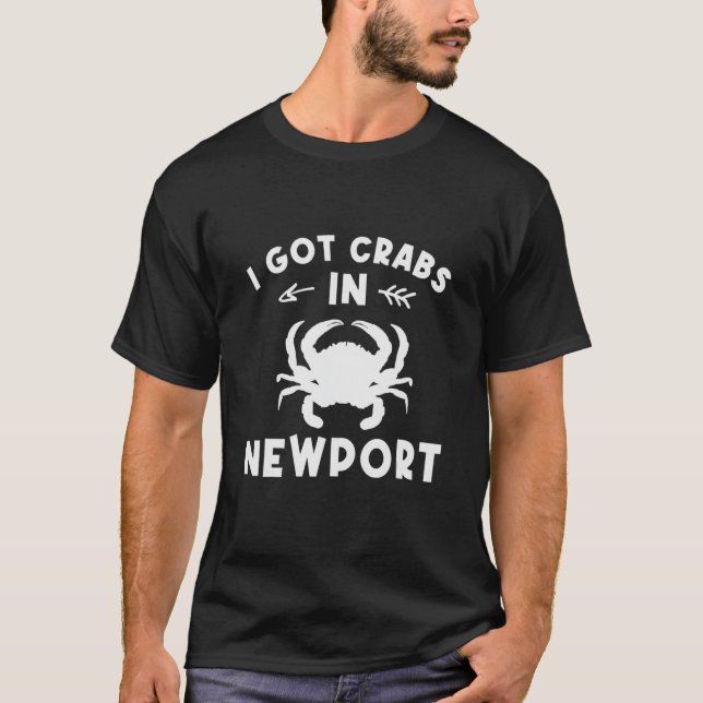 Camiseta Tenho Caranguejos Em Caranguejos De Newport Viciad (Frente)