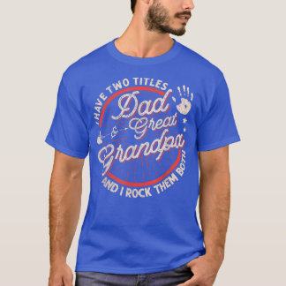 Camiseta Tenho Dois Títulos, Pai E Excelente, Avô Men Vinta