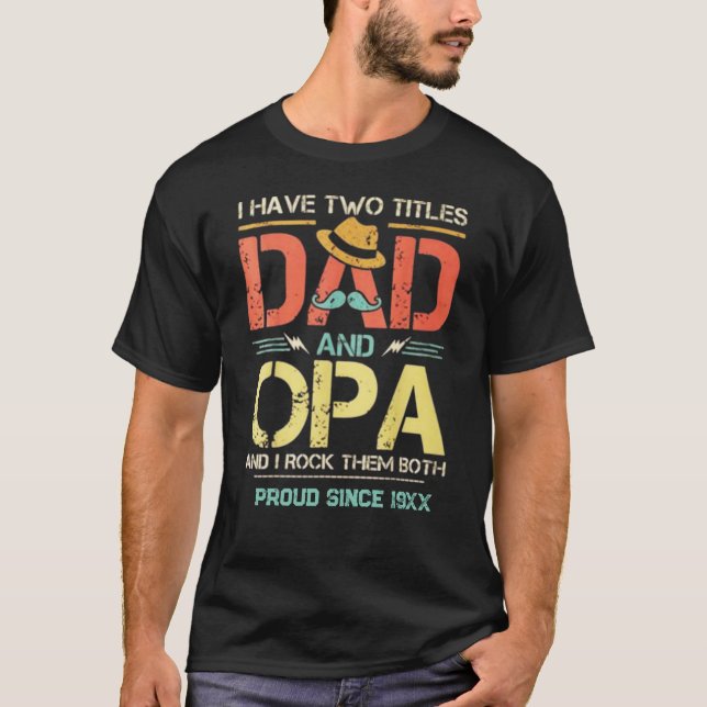Camiseta Tenho Dois Títulos Pai e Vô (Frente)