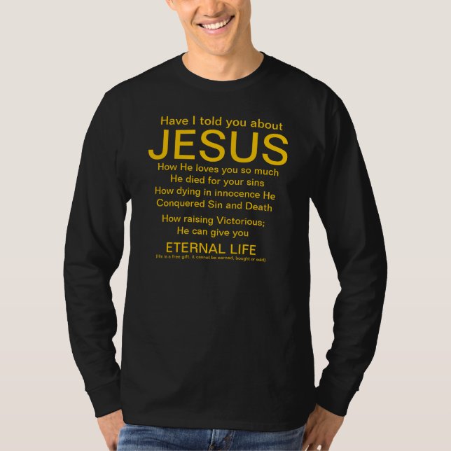 Camiseta Tenho eu disse-o sobre o ouro de Jesus no preto (Frente)