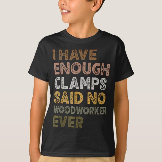 Camiseta Tenho grampos suficientes disse marceneiro vida de (Frente)