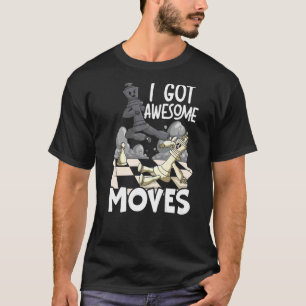 Camiseta Tenho Movimentações Incríveis, Xadrez, Jogador de