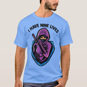 Camiseta Tenho Nove Vidas Animes Ninjas Manga Samurais