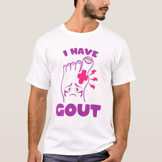 Camiseta Tenho o Dia Nacional de Sensibilização para a Gout (Frente)