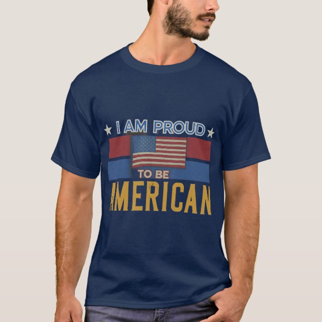 Camiseta Tenho orgulho de ser americano (Frente)