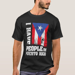 Camiseta Tenho Pessoas em Porto Rico Bandeira de Porto Rico