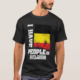 Camiseta Tenho Pessoas na Bandeira Belga da Bélgica