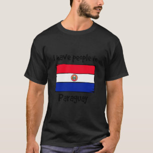 Camiseta Tenho Pessoas no Paraguai Bandeira Paraguaia