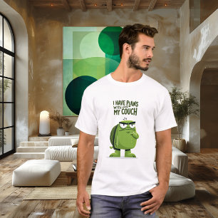 Camiseta Tenho Planos Com a Minha Sofá Personagem de Tartar
