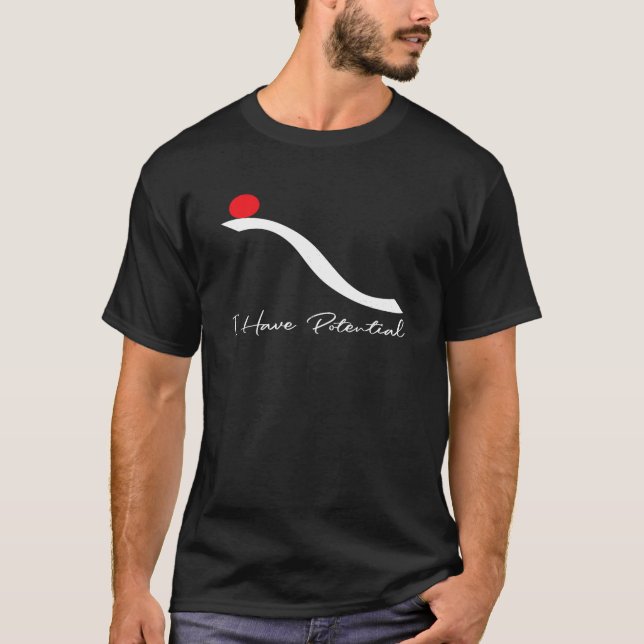 Camiseta Tenho Potencial Engraçado Físico-Ciência Potencial (Frente)