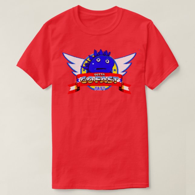 Camiseta Tenho que ir rápido (Frente do Design)