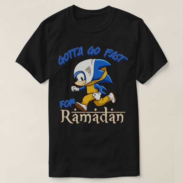 Camiseta Tenho Que Ir Rápido Para Ramadã (Frente do Design)