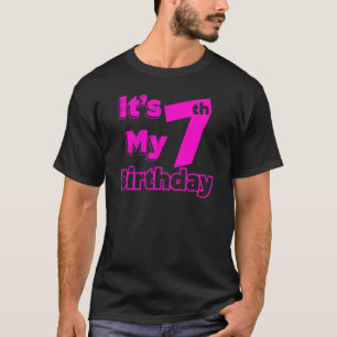 Camiseta Tenho sete anos e é meu 7 Aniversário 5