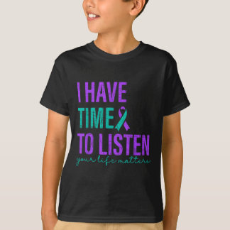 Camiseta Tenho Tempo Para Ouvir A Consciência Da Prevenção 