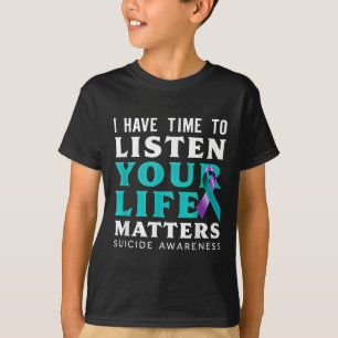 Camiseta Tenho Tempo Para Ouvir Sua Vida Como Suicídio Prev