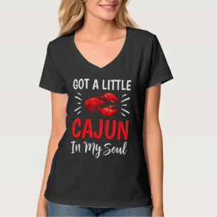 Camiseta Tenho Um Pouco De Cajun Na Minha Alma Crawfish Fu