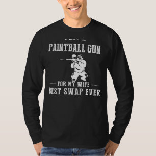 Camiseta Tenho uma arma de pincel para minha esposa - melho