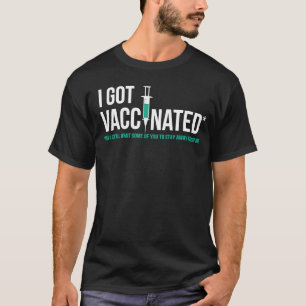 Camiseta Tenho Vacinação Vacinada, Distância Social