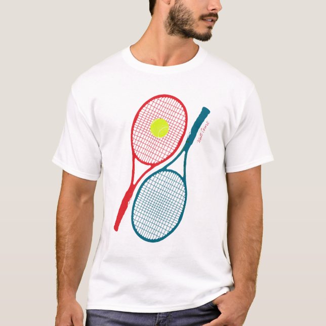 Camiseta tênis aberto personalizado / tennista (Frente)