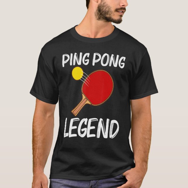 Camiseta Tênis-Arte legal Para Homens Mulheres Ping Pong Sp (Frente)