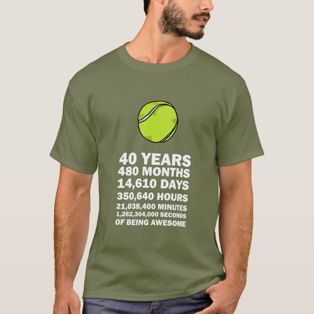 Camiseta Tênis Ball aniversário de 40 anos para player (Frente)