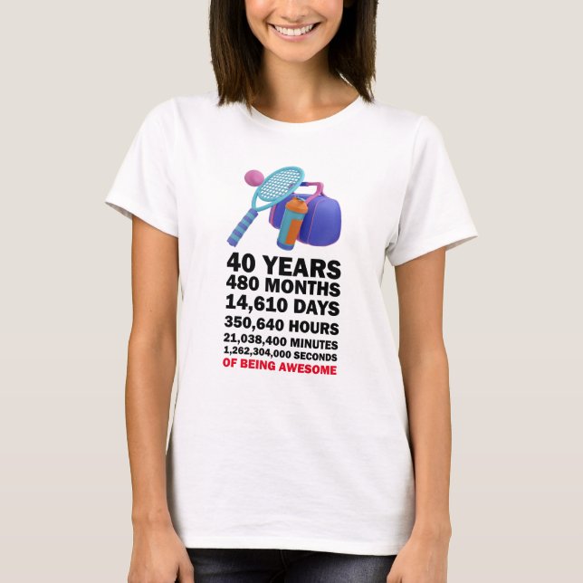 Camiseta Tênis Ball aniversário de 40 anos para player (Frente)