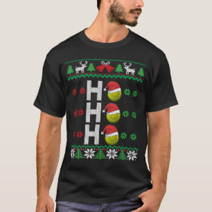 Camiseta Tênis Ball Ho Ho Santa Hat Tênis Ugly Christm