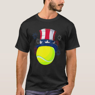 Camiseta Tênis Ball & Tio Sam Hat American Flag 4th Of J
