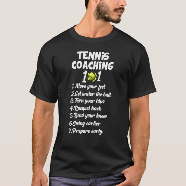Camiseta Tênis Coaching 101 Melhores Dicas de Tênis (Frente)