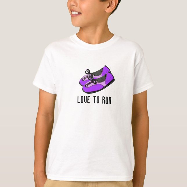 Camiseta Tênis Corredor Roxo com Frase (Frente)