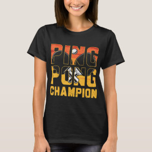 Camiseta Tênis da Mesa do campeão de pinos