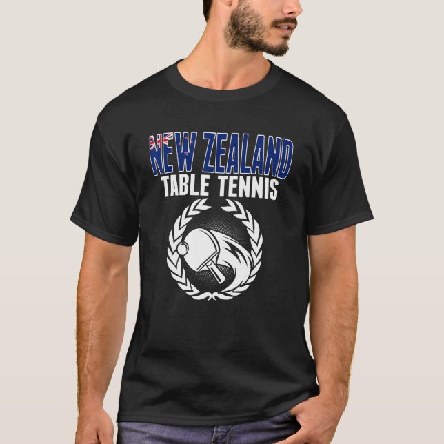 Camiseta Tênis da Nova Zelândia Kiwi Ping Pong Team Sup (Frente)