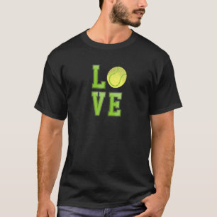 Camiseta Tênis De Amor Para Jogadores Jogando No Tribunal D